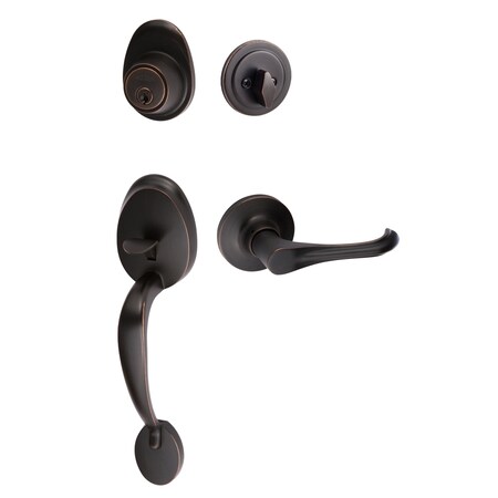 Sure-Loc Hardware Sure-Loc Hardware Alta Handleset, Helena Dummy Lever, Vintage Bronze AT507-HA 11P